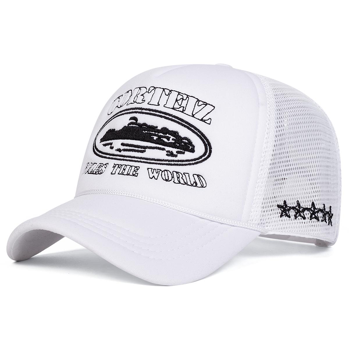 

Кепка Corteiz Авианосец - Вышивка Пентагона Регулируемая Гольф Бейсболка Унисекс белый