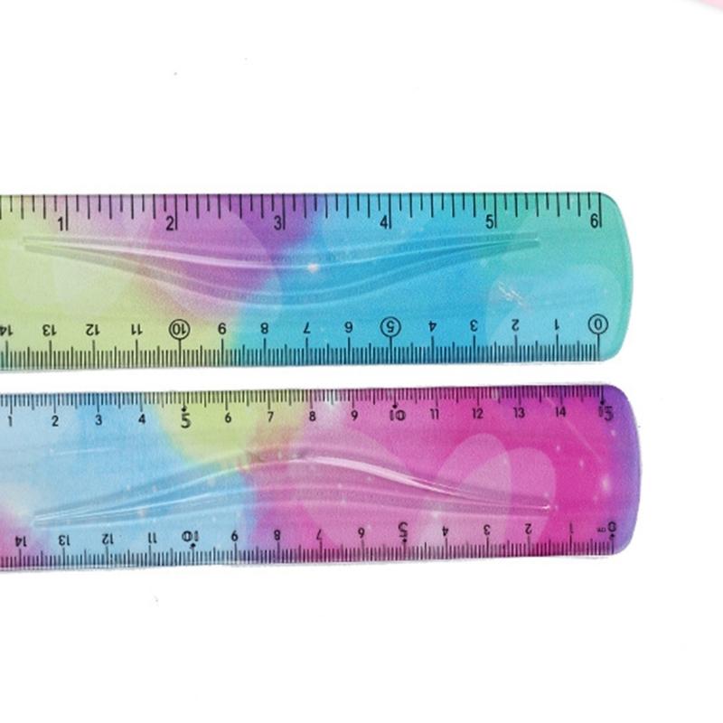 Flexible Ruler Set Soft Bendable Rulers Shatterproof for Students Designers School Office Home Use Various Measurements