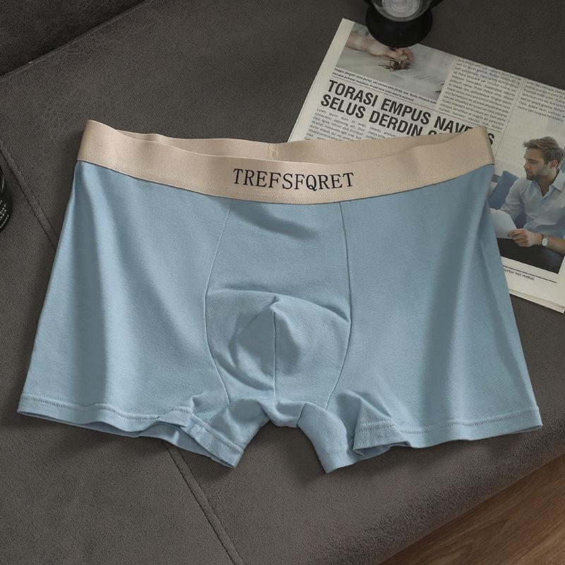 Men's Breathable Cotton Graphene Mid-Waist Boxer Briefs