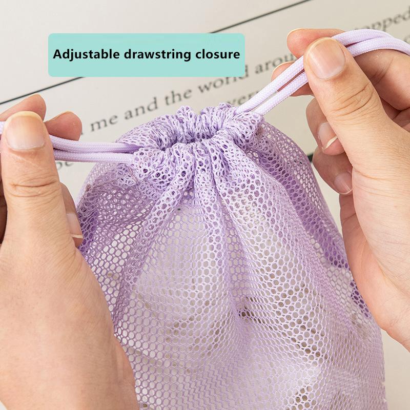 1pcs Nylon Mesh Drawstring Storage Pouch Bag Multi Purpose Travel & Outdoor Activity Pouch For Digital Products Makeup Bag