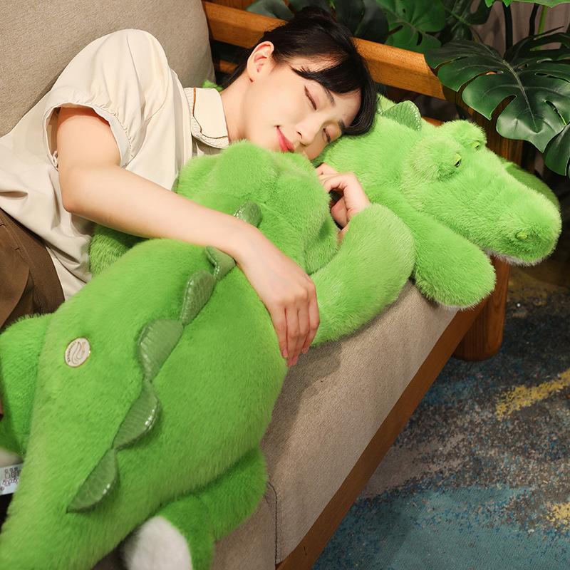 Soft Get Down Crocodile Plush Toy Fluffy Full Stuffed Animal Pillow Doll Jungle Alligator Sofa Cushion Birthday Plush Gifts