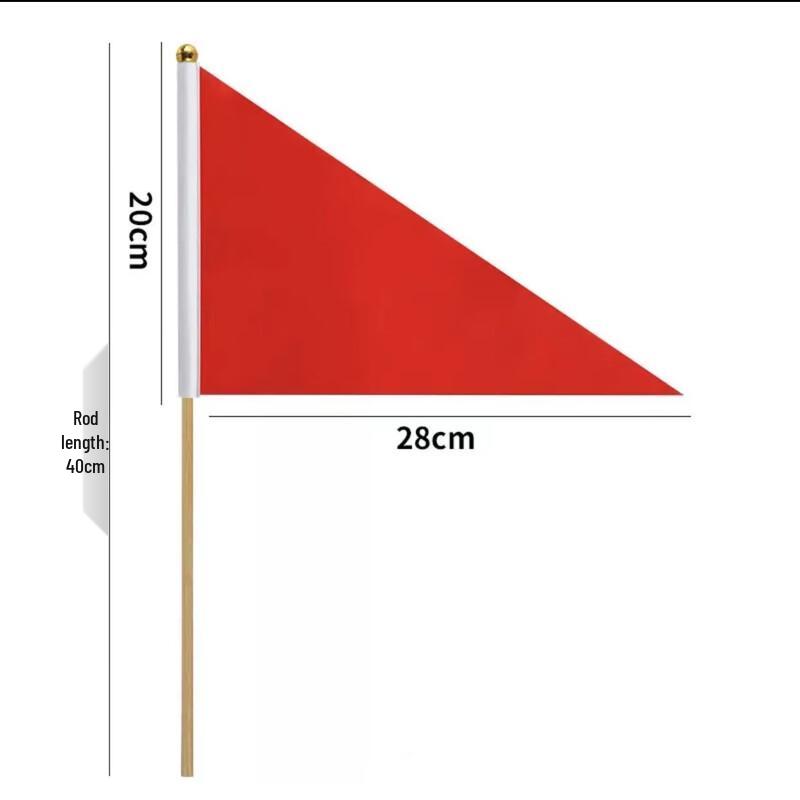 Small Red Triangle Signal Flags (10-Pack)