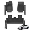 For Tesla Model Y 5seats Launch 2025+ Juniper Car Floor Mats TPE Foot Mat With Door Sill Protective Cover Black