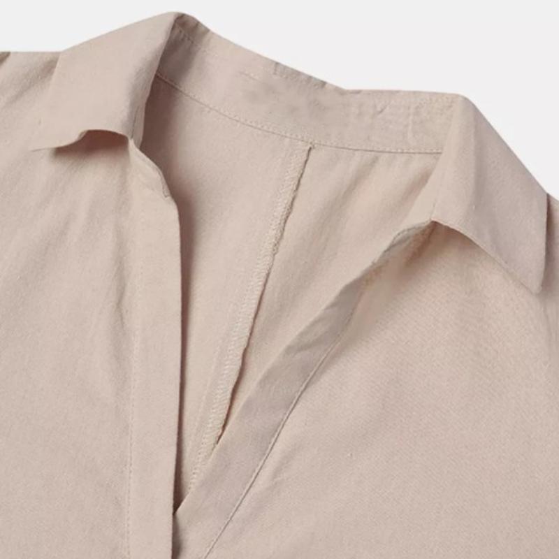 GMXIA Literary Vintage Women's Cotton and Linen Pullover Big Swing Dress