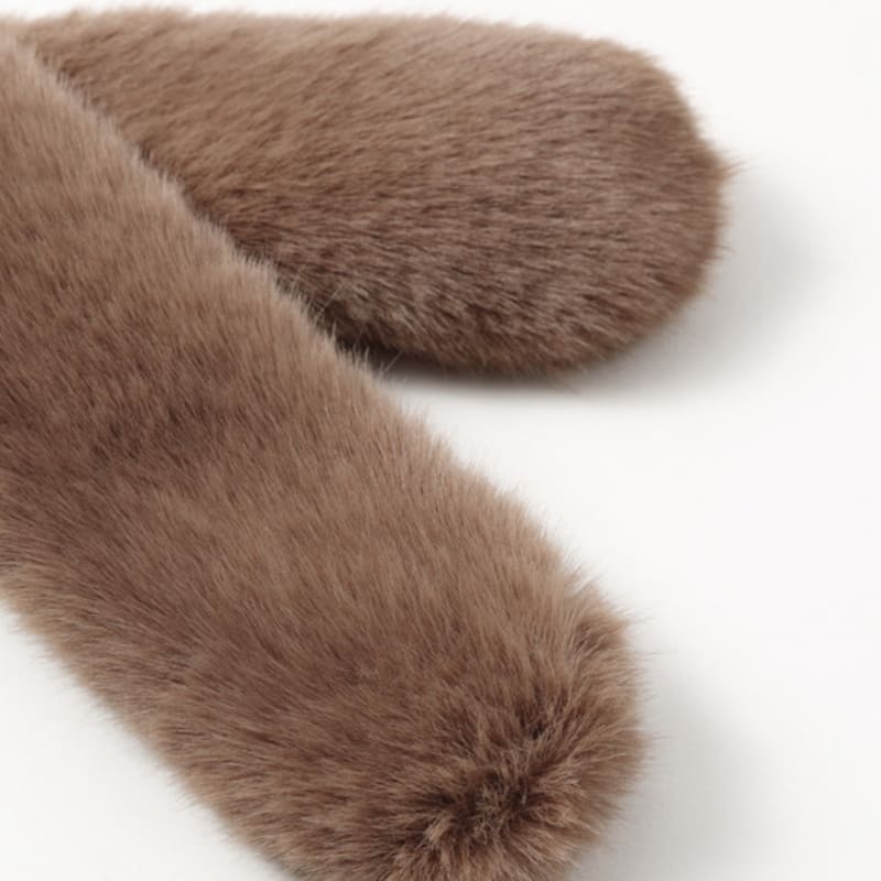 LALA Pelzschal Petite-Braun