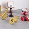 Life Like Doll House Furniture Accessories Miniature Saxophone And Accordion Drum Instrument Model Figure Scene Props