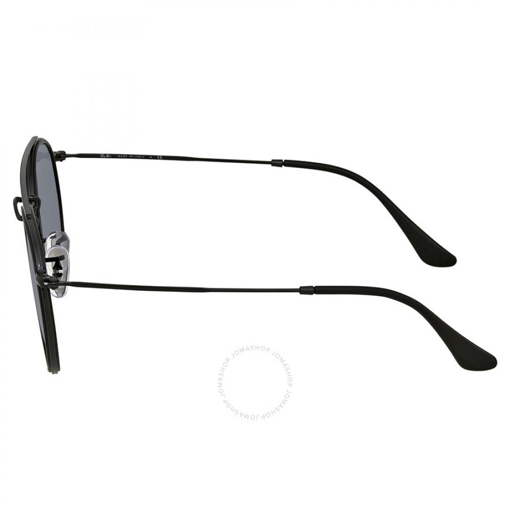 Ray Ban Round Double Bridge Blue gRay Classic Unisex Sunglasses Rb3647n 002 R5 51