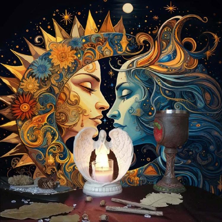 Table Cover Tarot Tablecloth Improve Spiritual Journey Moon Table Cover