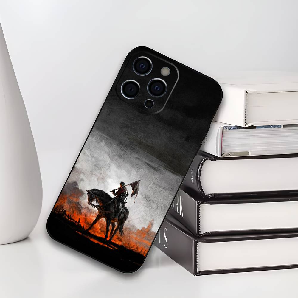 K-Kingdom C-Come D-Deliverance Handyhülle Für iPhone 17,16,15,14,13,12,11 Plus,Pro Max,XS,Weiche Silikon Schwarze Hülle