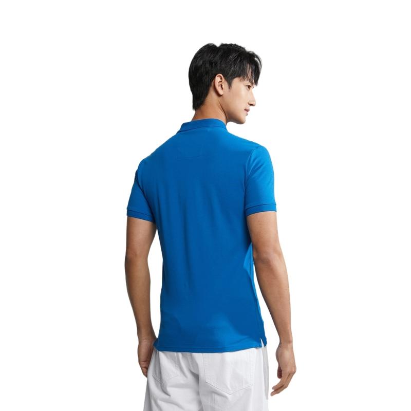 Calvin Klein Einfarbige Lässige Bestickte Kurzarm-Poloshirts Herren Oberteile Blau J324246-C3B