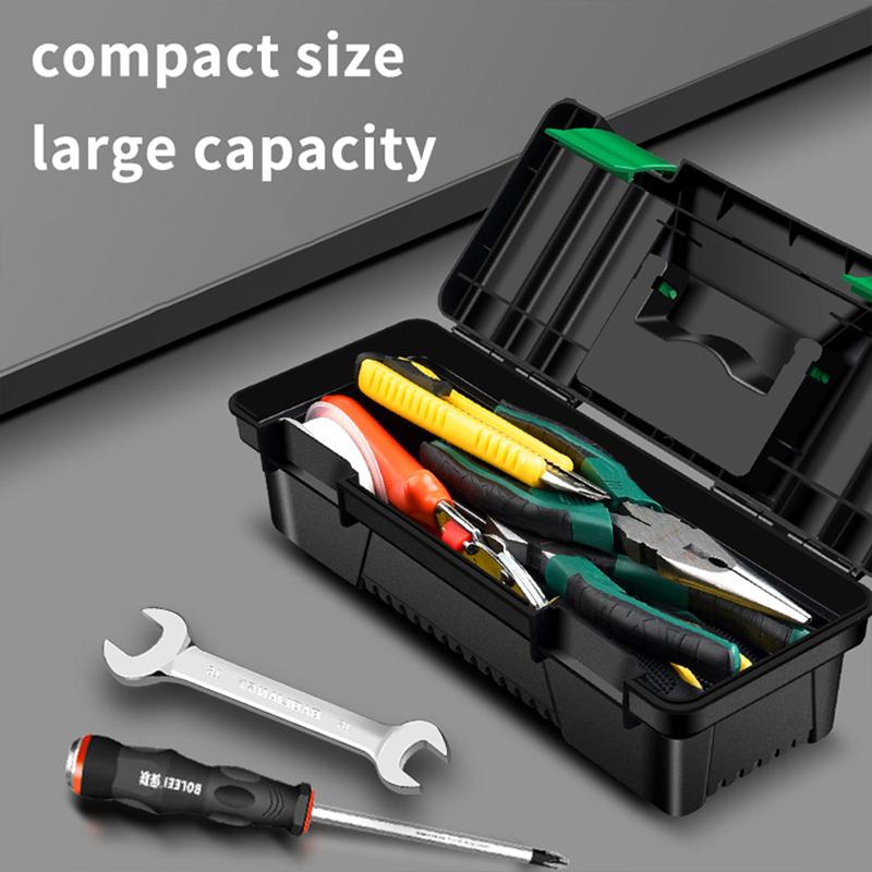 Durable Plastic Tool Box Multi Function Storage Case for Carpentry Electrical Repairs Furniture Assembly Work