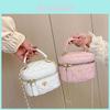 Cute Mini Shoulder Bag With Bowknot Quilted Design Pu Leather For Toddlers