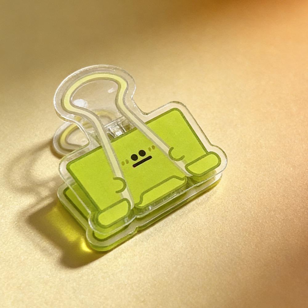 Cute Cartoon Paper Clips Colorful Acrylic Office Plastic Document Clips New Multifunctional Long Tail Journal Bill Clamps 6pcs