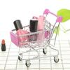  Shopping Cart Kids Toy Creative Desktop Shelves Puff Storage Rack 