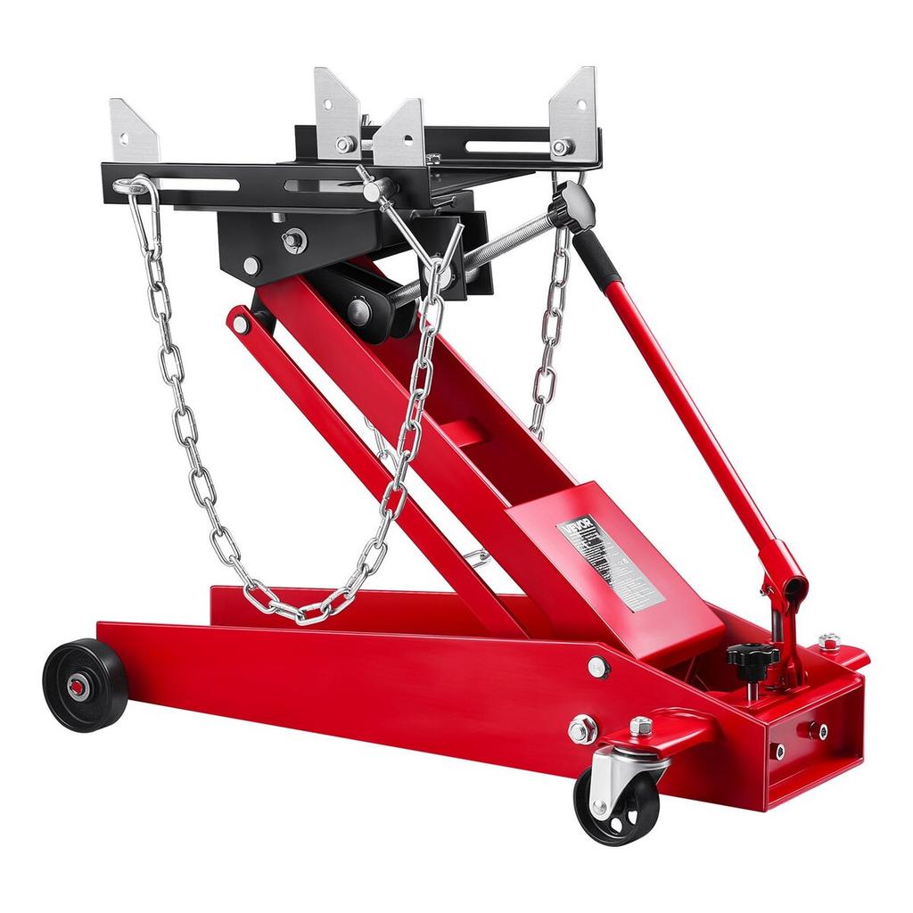 Low Profile Floor Jack, 1000 Lbs / 0.45 Ton Lifting Capacity Telescoping Transmission Floor Jack, 16-64 Cm Lifting Height, 360° Swivel Front Wheels,