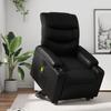 Vidaxl Reclining Lift Chair with Massage, Electric, Black