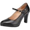 6 8 10cm Small Size 32-43 Shallow Genuine Leather Shoes Women Pumps 2025 Block High Heels Shoes Platform for Office Model Mom
