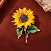 Stylish and Elegant Sunflower Brooch Creative Plant Flower Pin Jewelry Sweater Jacket Accessories