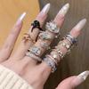 Niche Design Rose Faucet Star Opening Ring, Cold Wind Exquisite Ring Set For Women