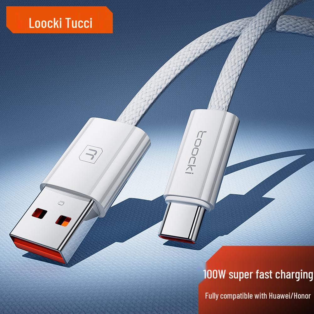 Toocki 100W Fast Charging Data Cable for Huawei P70, P40, P50, Mate 60, Honor 9, Nova