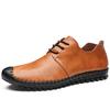 Fashion Italian Casual Men's Soft Genuine Leather Shoes Fashionable Minimalist Style Office Driving Outdoor Leisure Business Brown