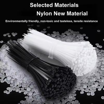 50PCS Self Locking Plastic Nylon Cable Tie Folder Organization Zip Ties Cable Sorting Zip Ties Binding Zip Ties