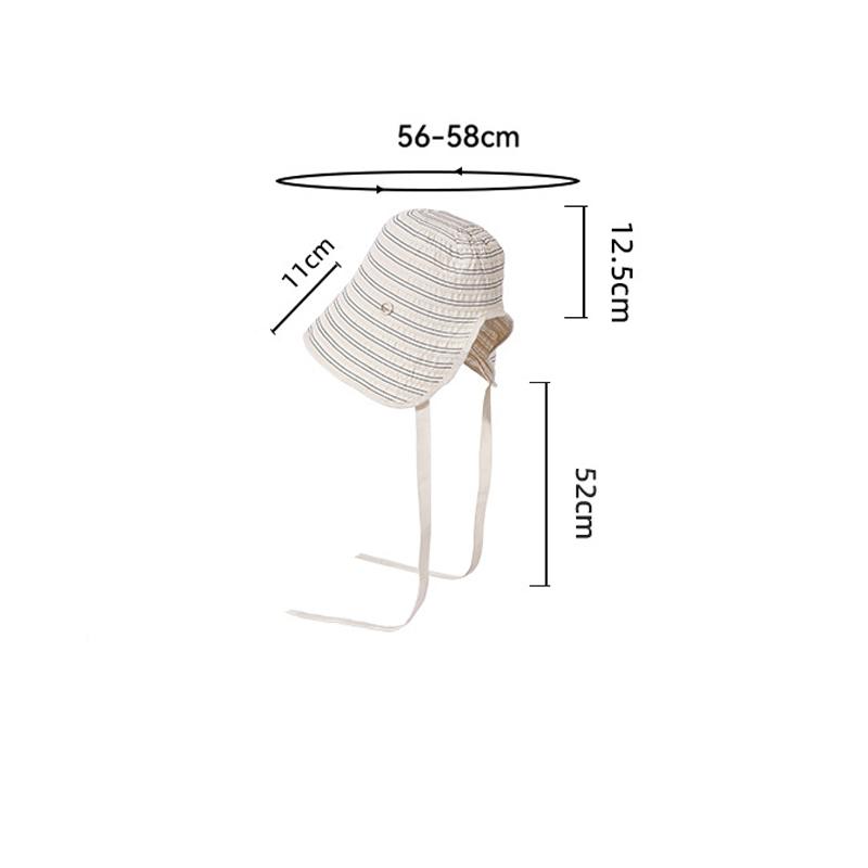 Striped Fisherman Hat Breathable Sun Hat Summer Bucket Hat