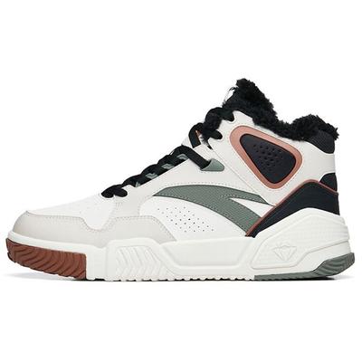 Flame Leder Warm Rutschfest Stoßdämpfend Abriebfest High-Top Sneakers Herren Sneakers Weiß Grau Schwarz 112248990R-4