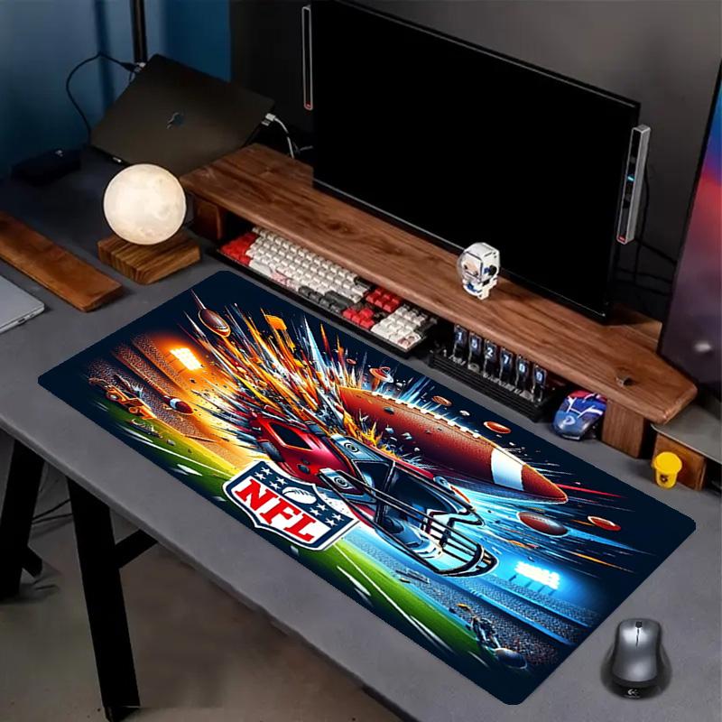 NFL Print Mouse Pad, Anti‑Slip Desktop keyboard Mat, for PC Laptop Gaming Working Daily Use, Cool Festival Surprise Gift