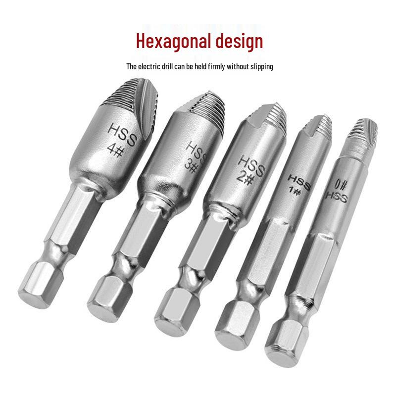 High-Speed Steel Screw & Bolt Extractor for Stripped and Broken Heads