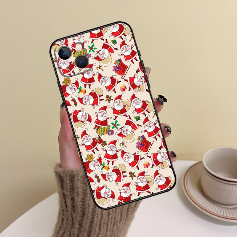 Weihnachts-Nikolaus nahtloses Hirsch-Handyhülle für iPhone 16 Pro Max 14 13 12 11 15 17 Pro Max mini Plus 16e 17 Air Cover Funda
