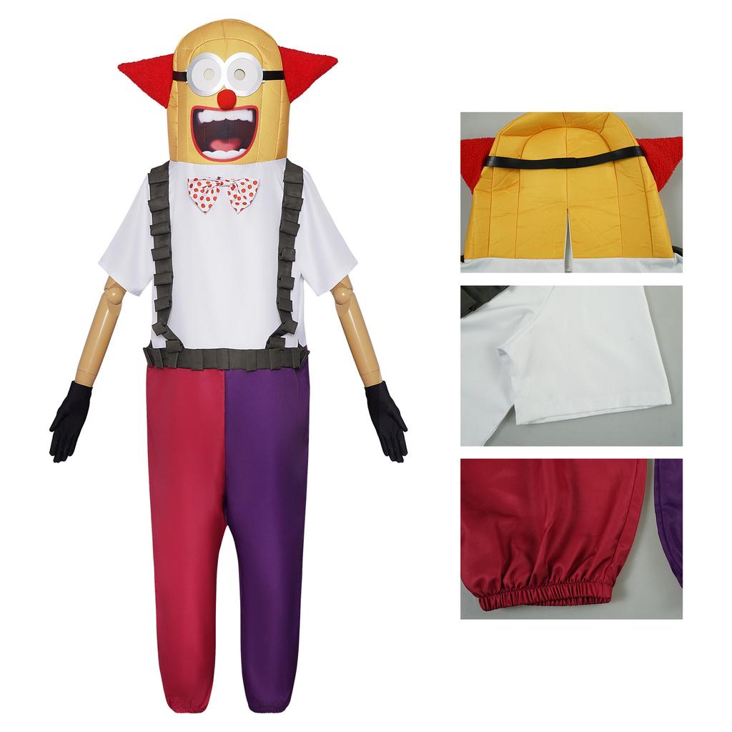 Little Human & Big Monster Medieval Clown Cosplay Costume, Halloween Anime Stage Outfit