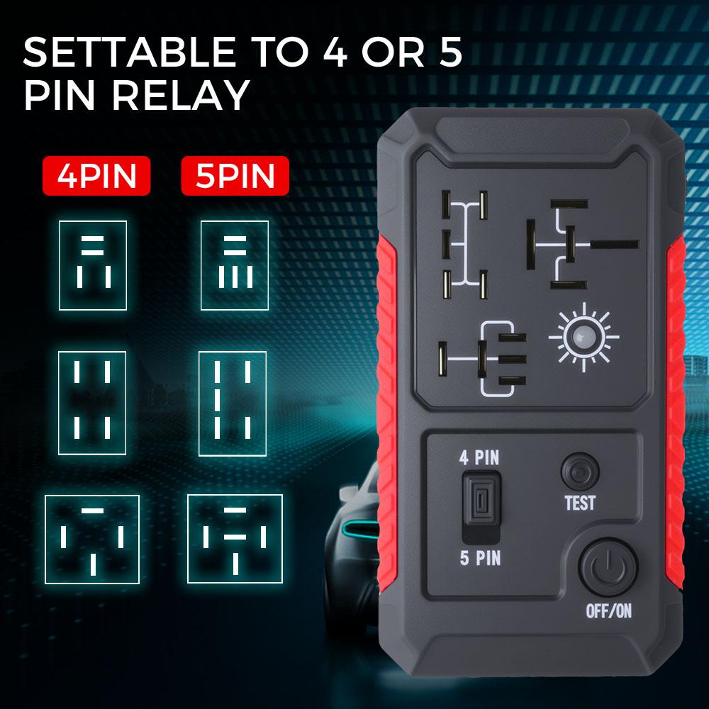 Type C Port Car Battery Checker Automotive Electronic Relay Tester Car Relay Tester 12V Circuit Tester LED Lighting LED Indicator