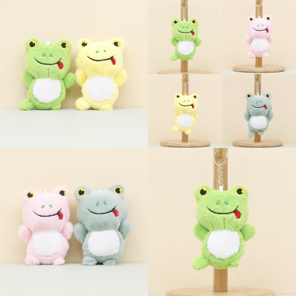 Niedlicher Frosch-Plüsch-Schlüsselanhänger, weiches Kuscheltier für Taschen und Geschenke