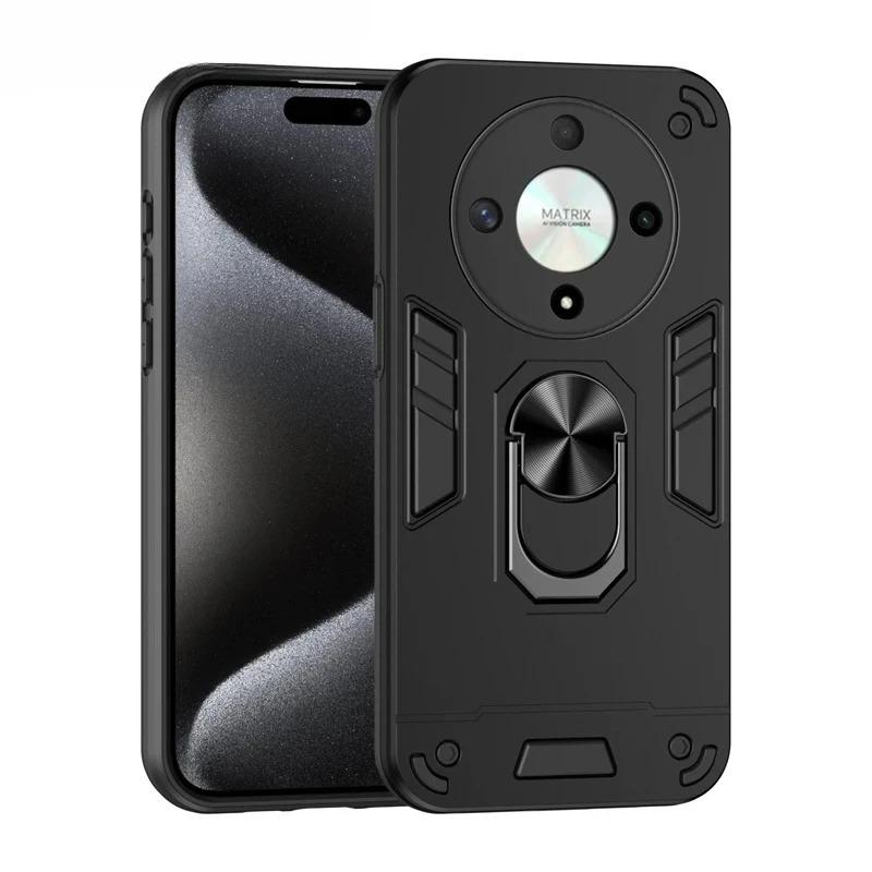 Custodia di Grado Militare per Honor Magic8 Lite Magic 8 Pro X9d 5G Copertura Protettiva Antiurto Supporto ad Anello Porta Fundas Coque