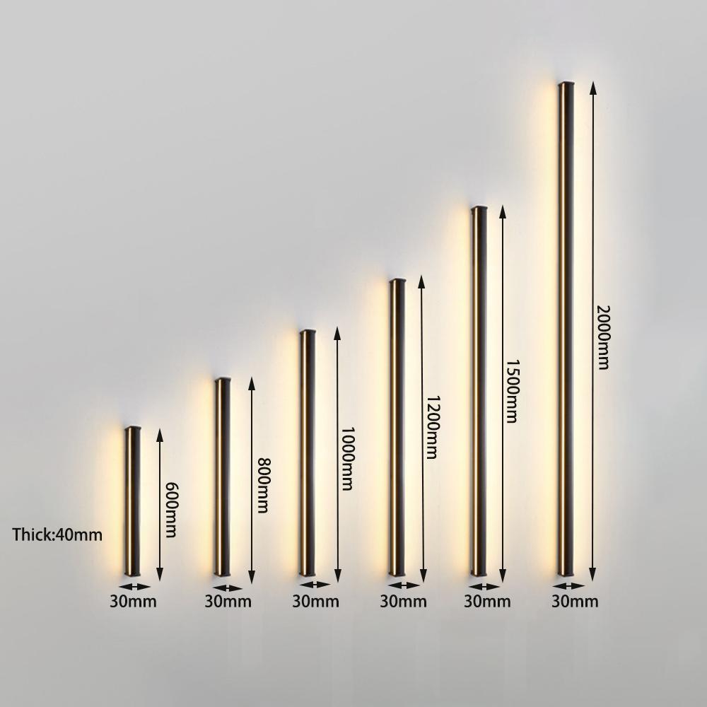 Modern Indoors LED Wall Lamp Bedroom Living Room Background Corner Sconce Atmosphere Lamp Nordic LED Long Bedside Wall Light