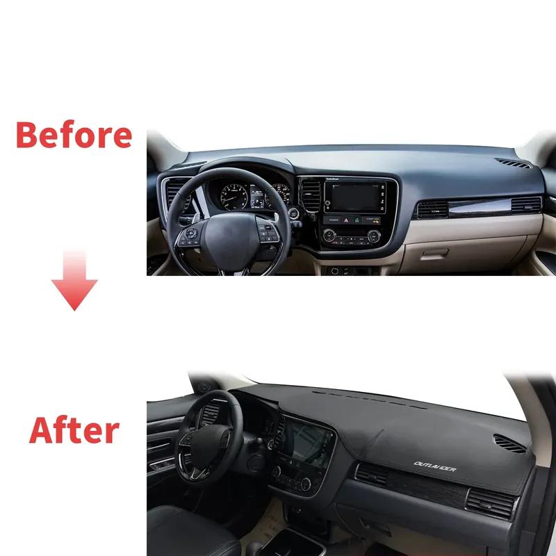 Fit for Mitsubishi Outlander 2013 2014 2015- Dashmat Dashboard Cover Pad Car Accessories DashMat Sunshade Protective Carpet