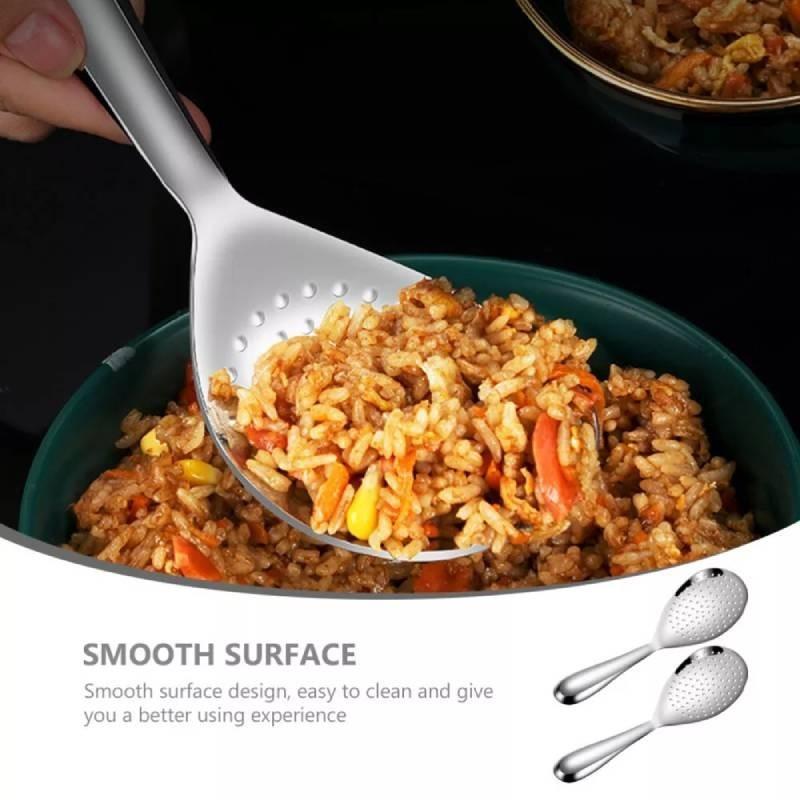 Rice Stainless Steel Spoon High Temperature Resistance Thicken Kitchen Supplies