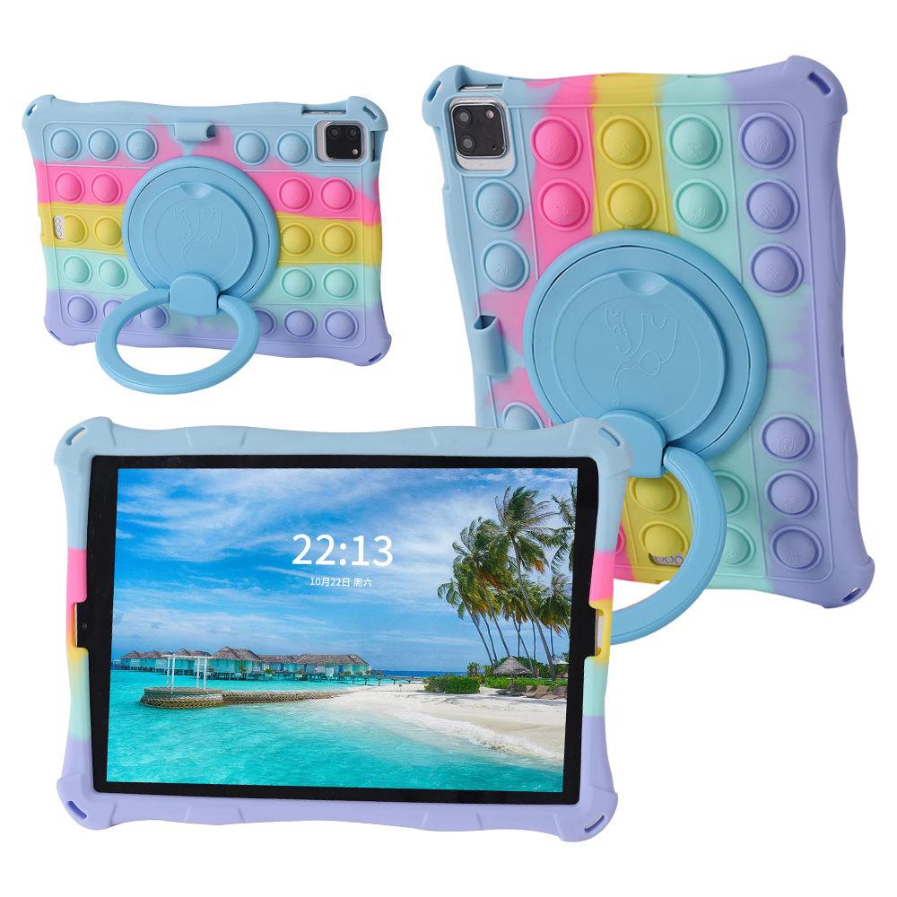 

For iPad A16 11th Case 2025 Gen 360 Rotating Soft Silicone Case For iPad 10th 10.9 2025 Kids Stand Bubble Tablet Cover iPad 10th 10.9 2022