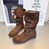 Damskie Botki 2026 Jesienna Moda Zamszowe Outdoor Antypoślizgowe Wygodne Krótkie Botki Damskie Codzienne Buty na Niskim Obcasie Botas Mujer