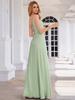 Ever-Pretty Women's A-Line Cross Back Sleeveless Pleated Chiffon Bridesmaid Dress With Embroidery Decoration