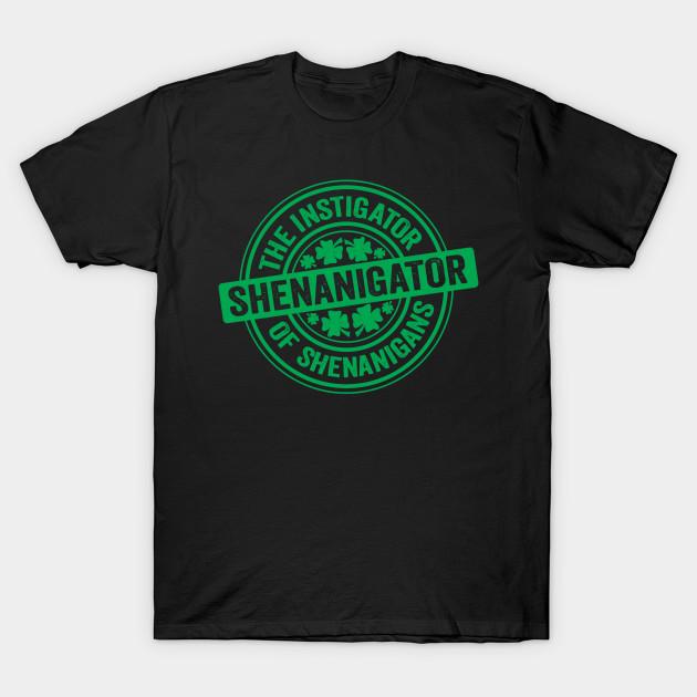 Men Black Print T-shirt Shenanigator Green No-Cut Transfer Paper Print Cotton Tshirt XL