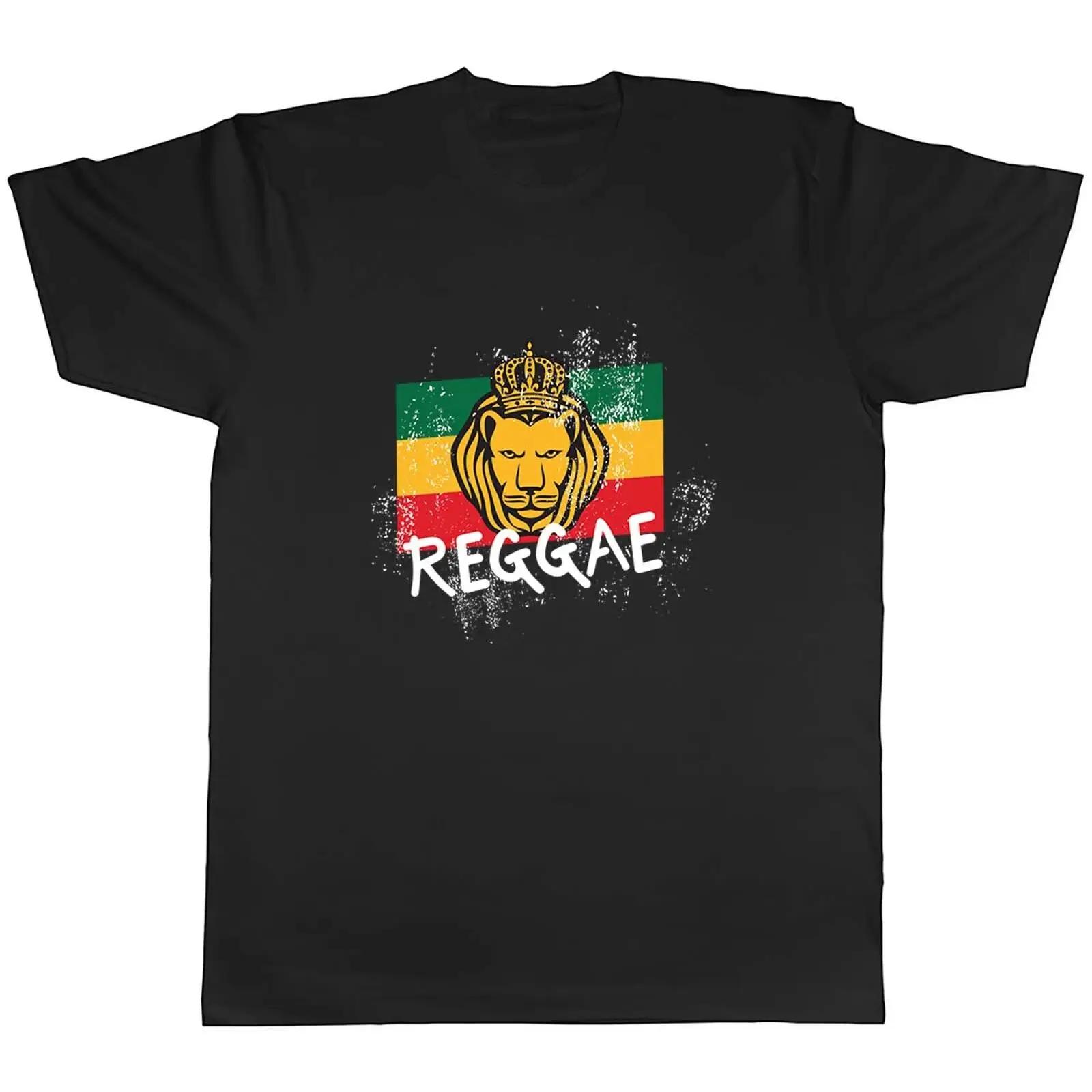 

Jamaican Reggae Flag Lion Mens T Shirt vintage Washed streetwear designer clothes homme fashion Stylish Slightly 5XL різнокольоровий