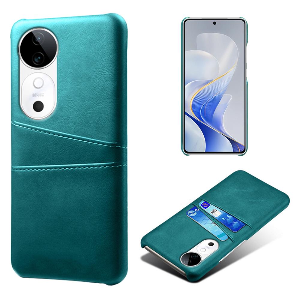 For vivo S19 5G Case Dual Card Slots PU Leather+Hard PC Phone Cover