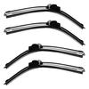 2Pcs Car Wiper Universal Sturdy U-shaped Clear Vision Effect Boneless Wipers