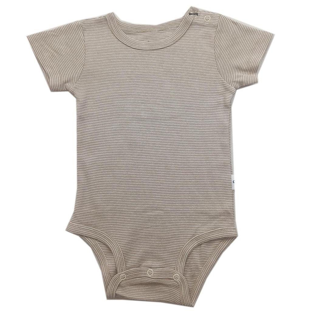 Baby Shoulder Snap Ribbed Cotton Bodysuit - Short Sleeve One-Piece Romper for Boys & Toddlers