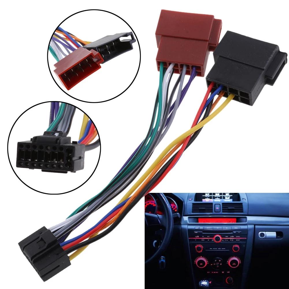 16 Pin ISO Wiring Harness Connector Adaptor Car Stereo Radio For Kenwood Auto Radio Audio Converter Accessories