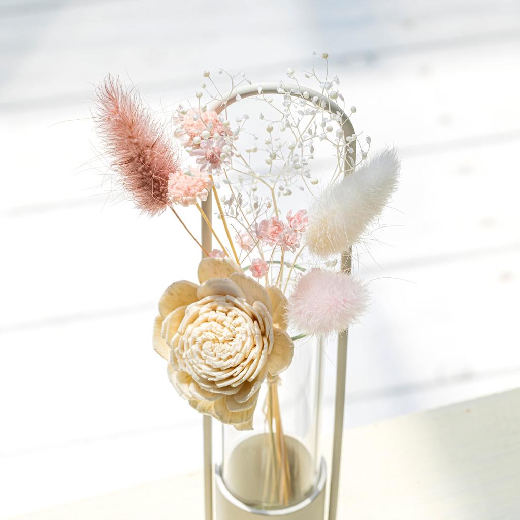 [Tsubame-Sanjo] TETSUNAGI Flower Vase & Mini Bouquet Set, Gift, Handmade Flower Arrangement, Dried Flower Vase, Made in Japan, Stylish Interior