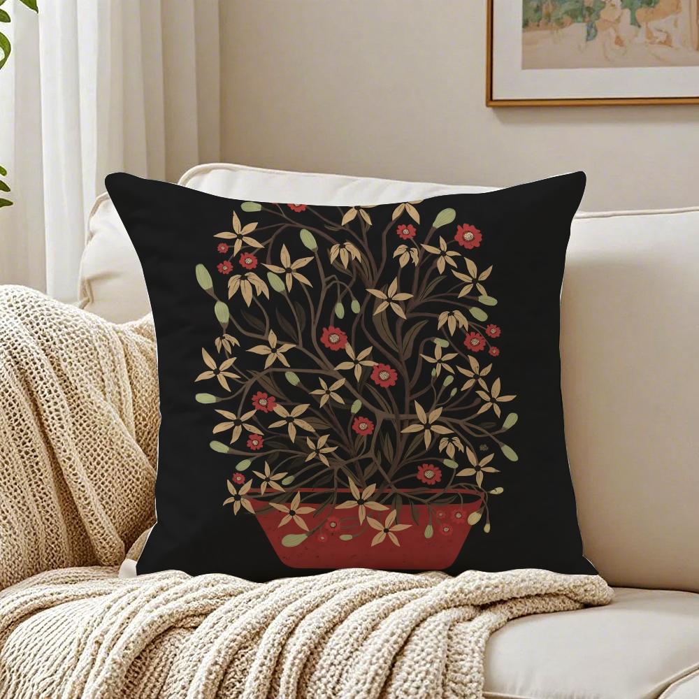 

Подушка с принтом Винтажная ваза Наволочка Пылезащитная для гостиной Декор дивана Подушка Комната 30X30cm