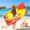 Diddl Customized Name Text Beach Towel, Soft Absorbent Towel Beach Pool Travel Personal Gift